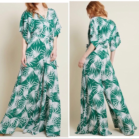Modcloth Pants - NWT Collectif x ModCloth Palm Print Jumpsuit XXS